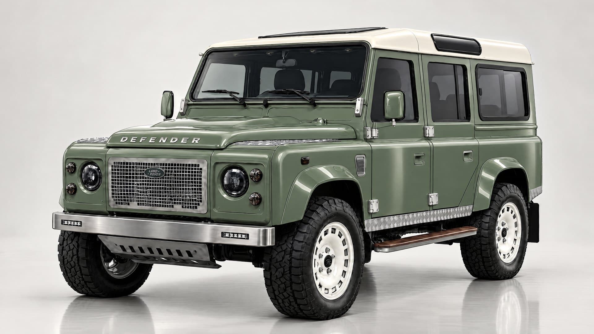 Sage Defender 110 with an ivory roof, studio photograph